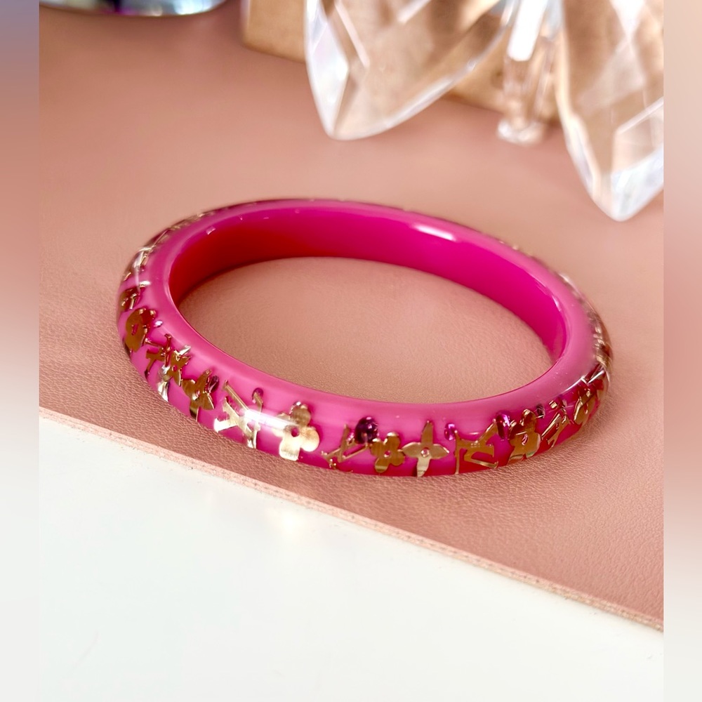 Pink Louis Vuitton Inclusion Bracelet Bangle - Picture 6 of 8